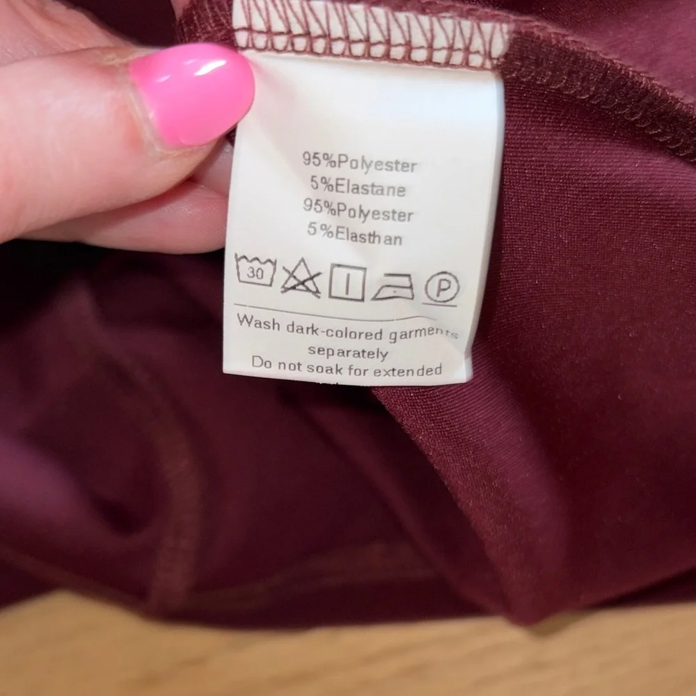 Kate Kasin Deep Burgundy Pencil Skirt